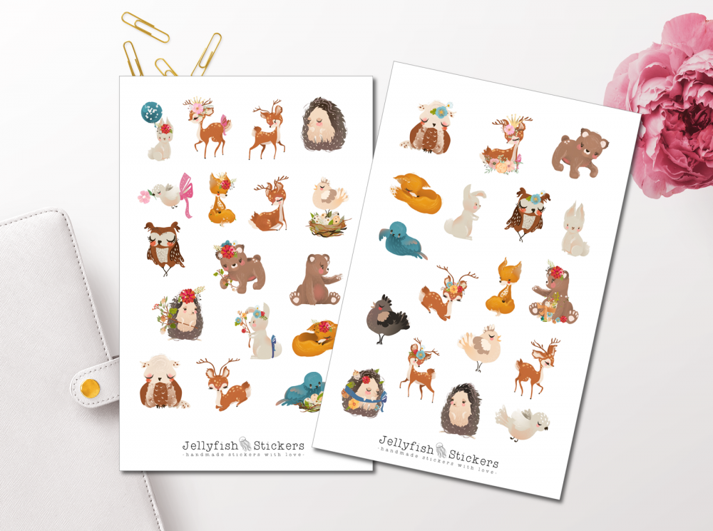 Forest Animals Sticker Set